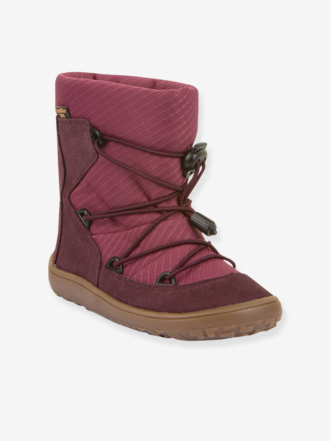 Bottes pieds nus enfants BAREFOOT TEX TRACK WOOL Froddo bordeaux