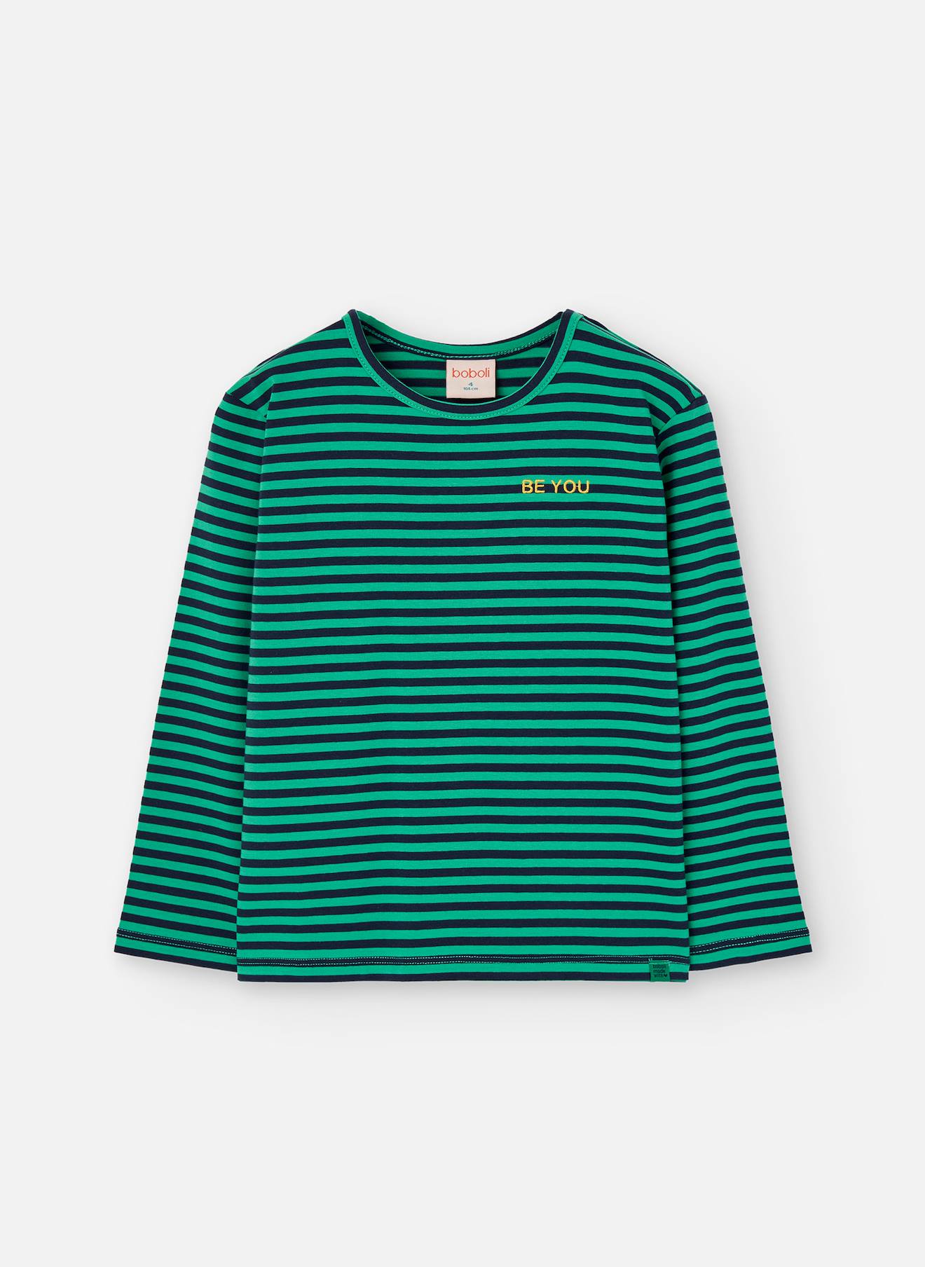 T-shirt Fille Rayée En Maille Multicolore