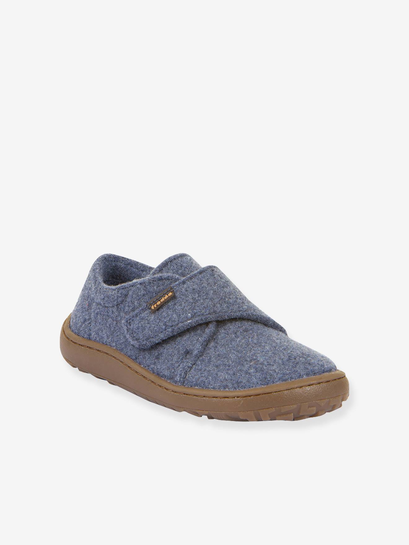 Chaussons barefoot enfants BAREFOOT WOOLY Froddo bleu jean