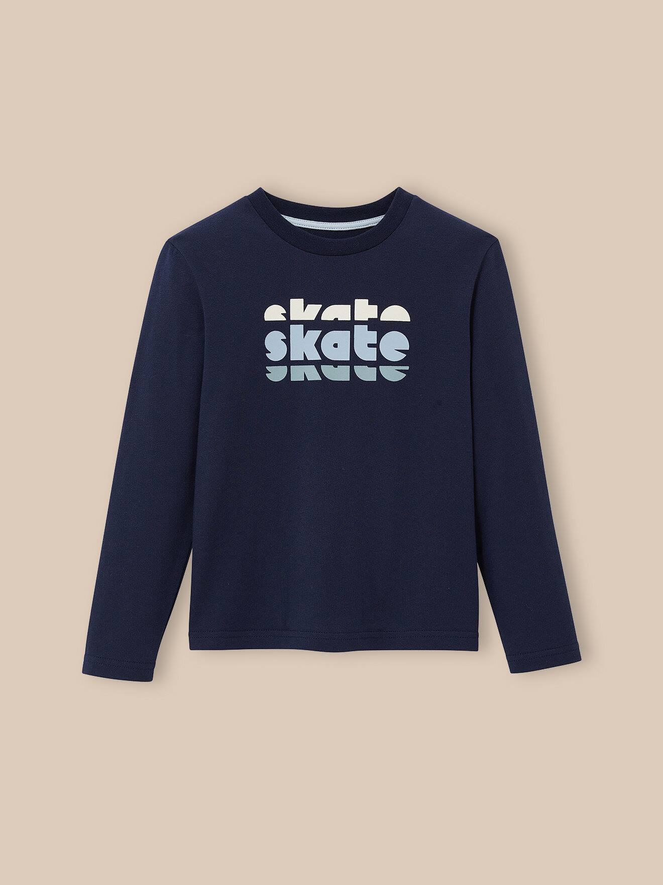 T-shirt Imprimé Garçon - Coton Biologique Marine