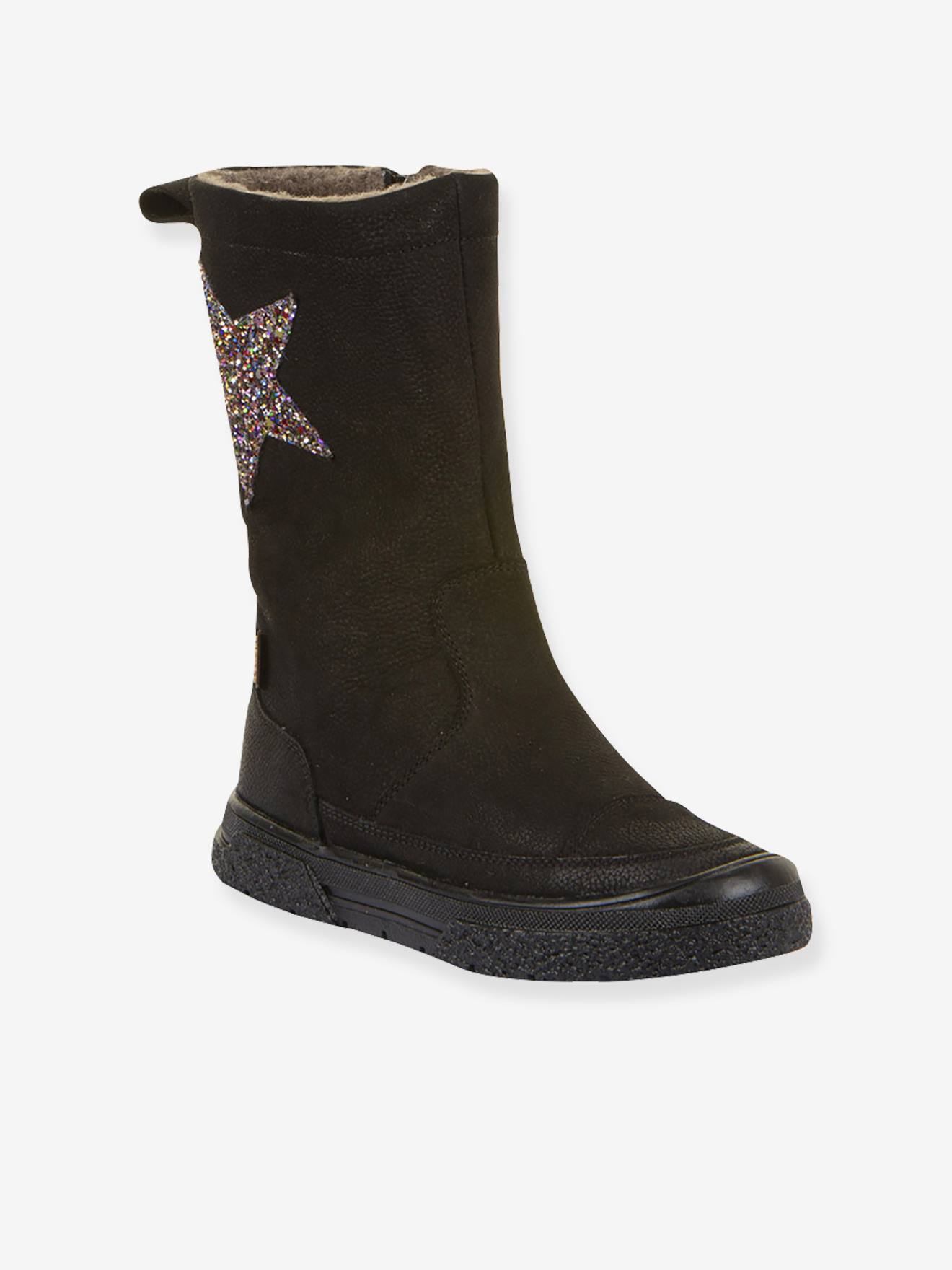 Filles Bottes PULSE TEX STAR BOOTS WOOL Froddo noir