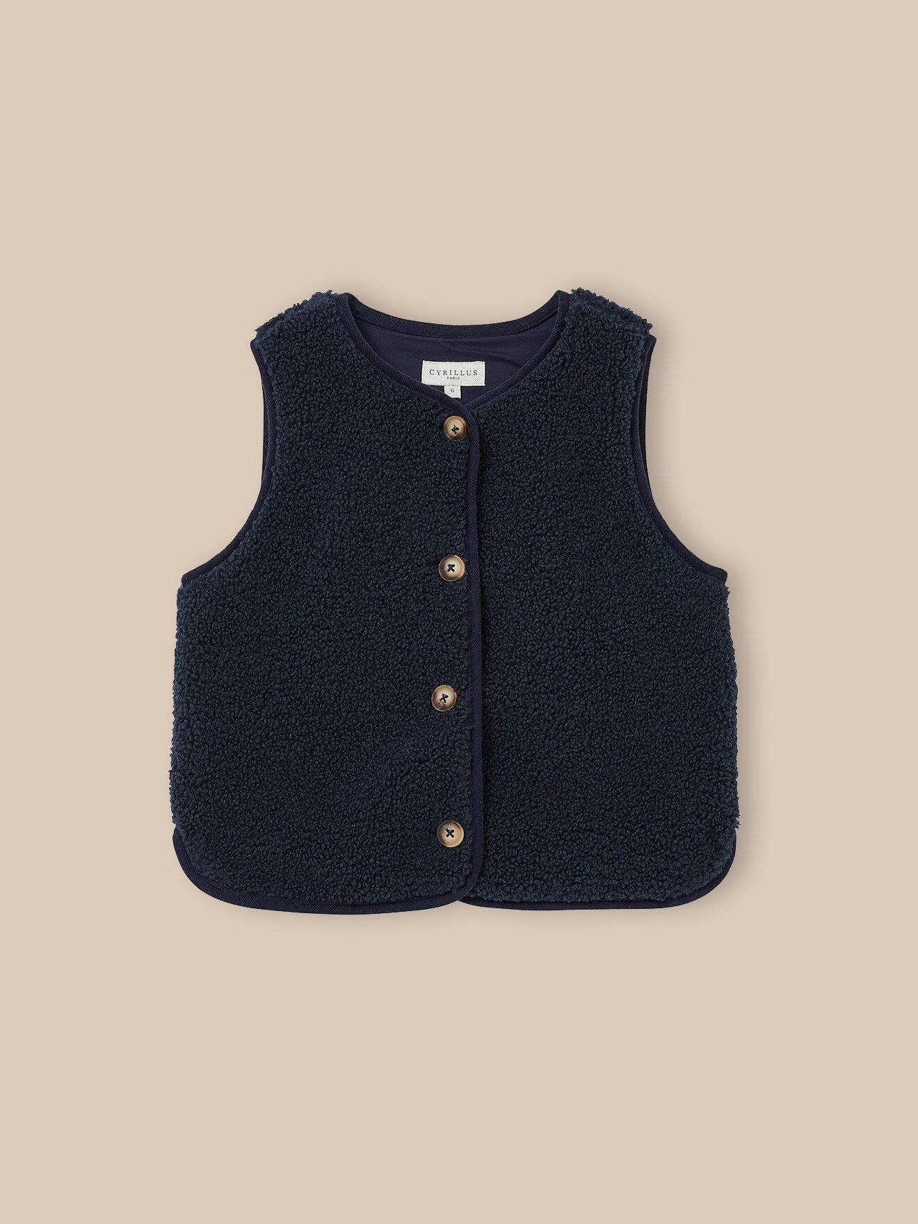 Veste Sans Manches En Sherpa Marine