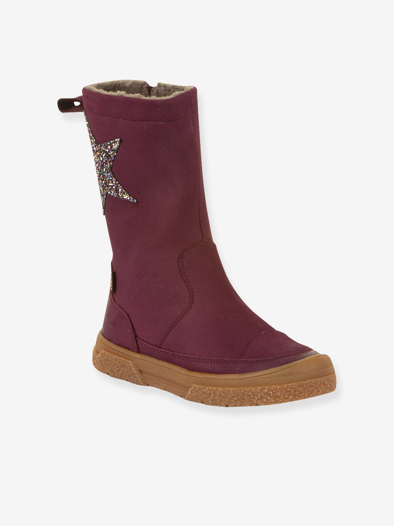 Filles Bottes PULSE TEX STAR BOOTS WOOL Froddo bordeaux