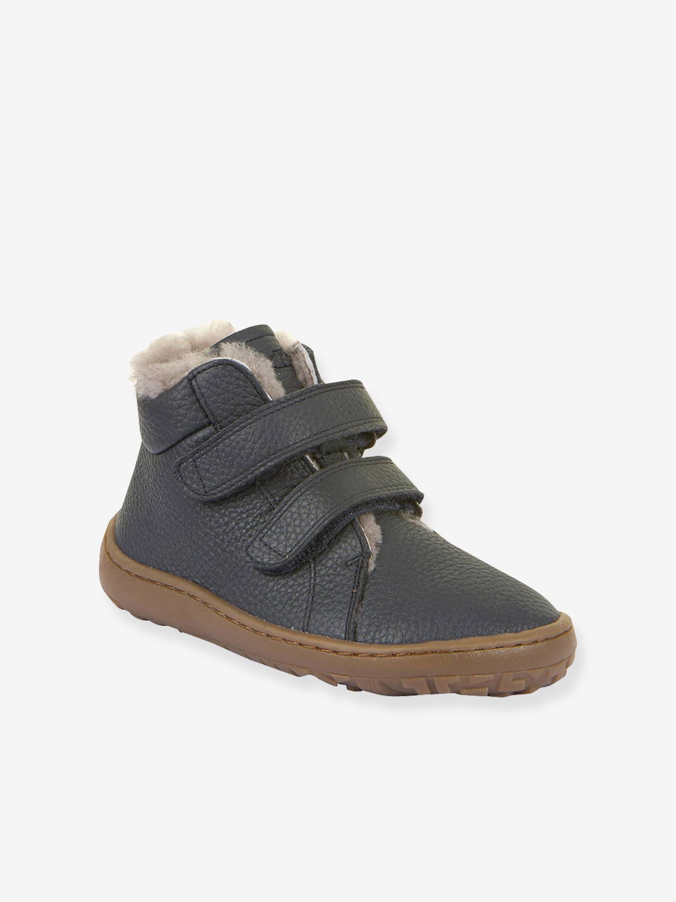 Bottes pieds nus enfants BAREFOOT WINTER FURRY Froddo bleu nuit