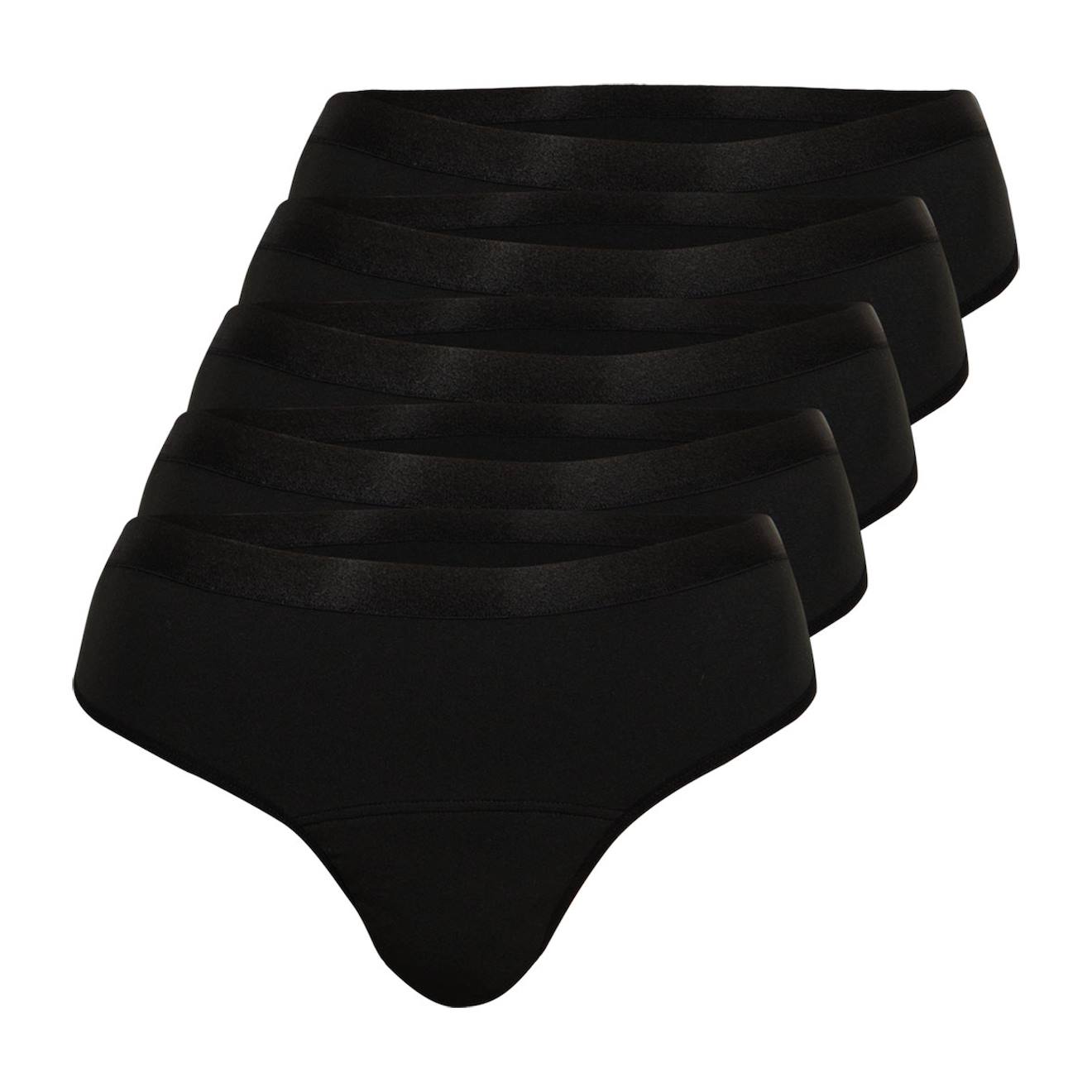 Lot De 5 Culottes Menstruelles Noir