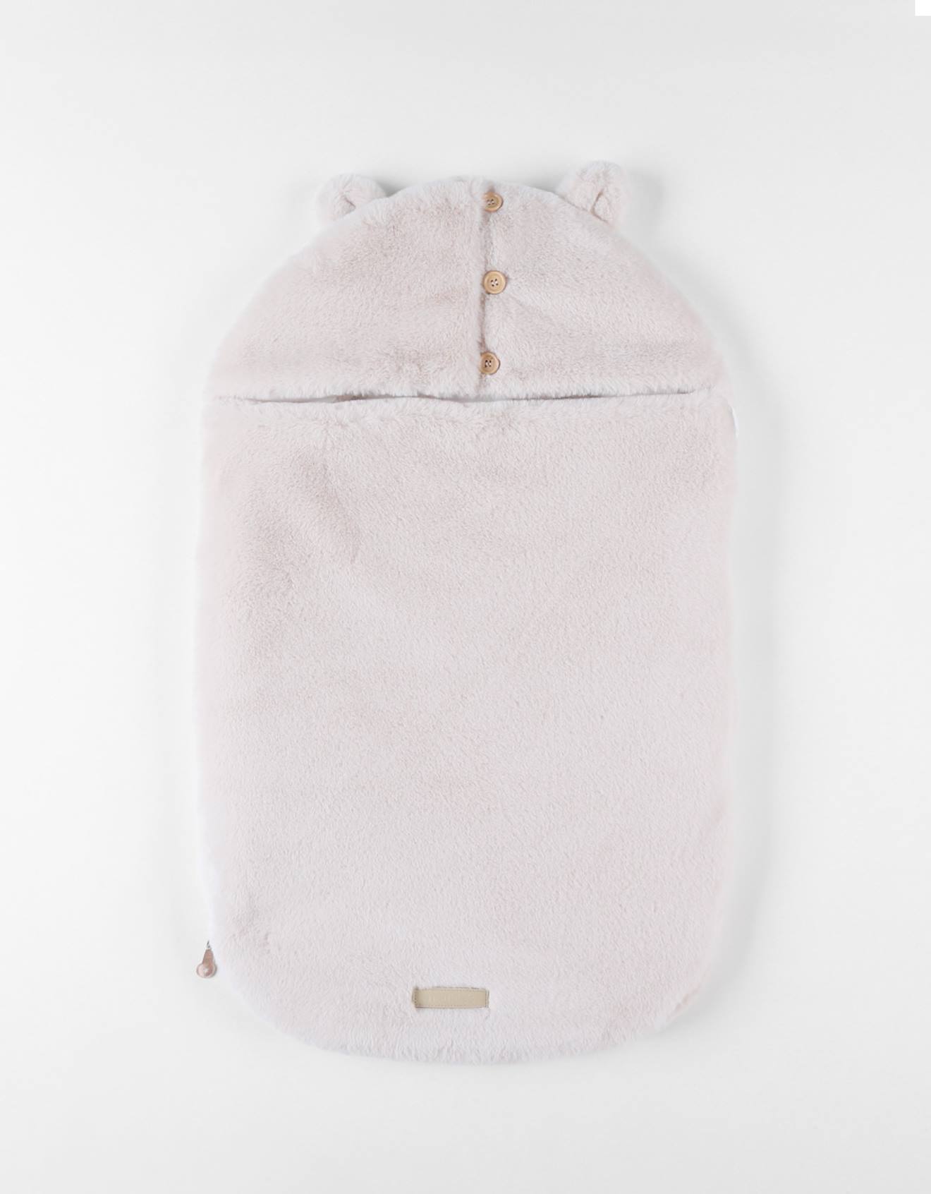 Nid D'ange Jersey Et Fausse Fourrure Sable