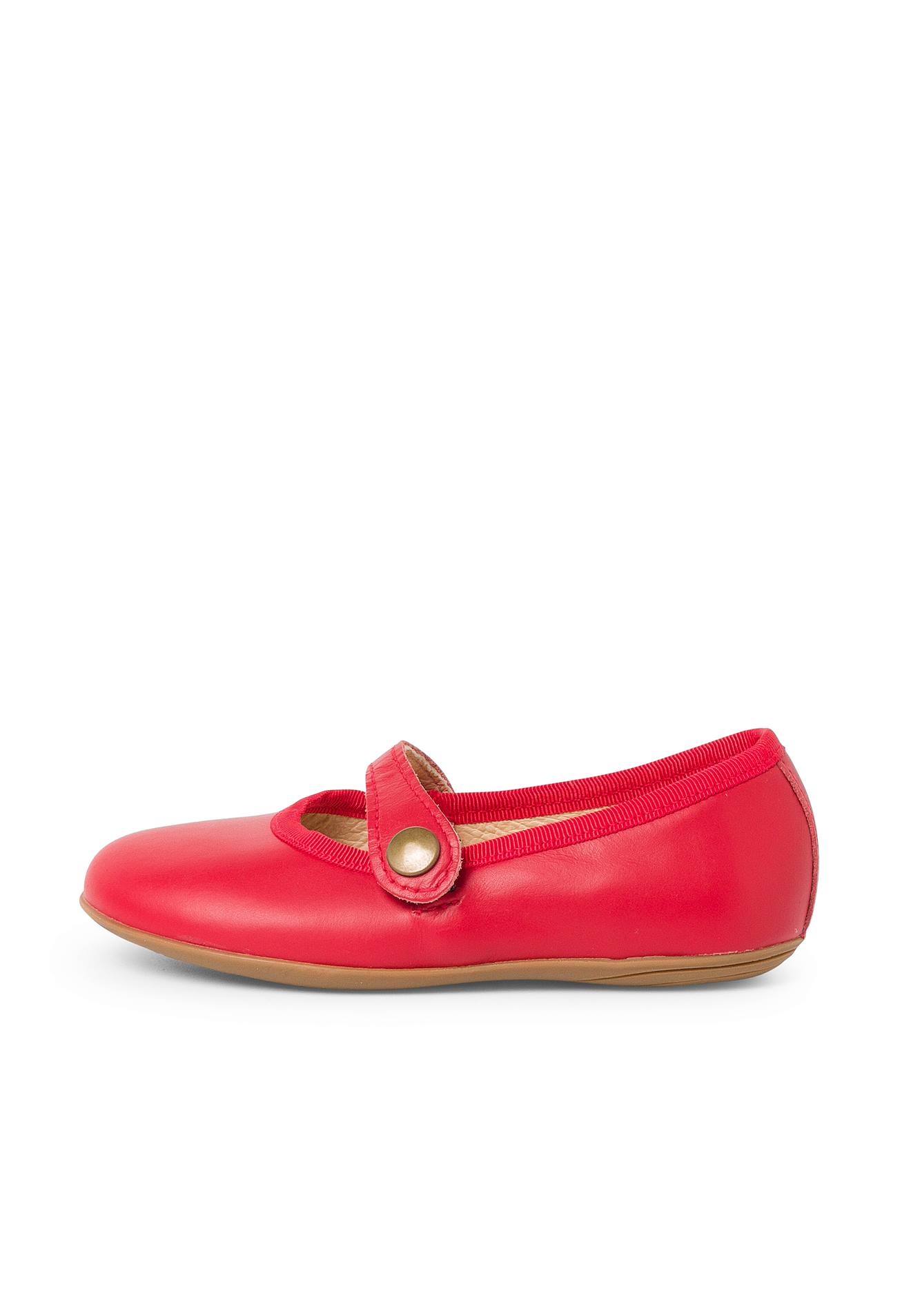 Chaussures À Boucle Fille Cuir Couleurs Rouge