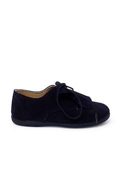 Chaussures-Derbies suède languette franges