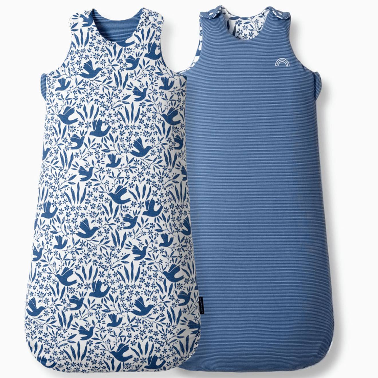 Gigoteuse Réversible 4 Saisons Oiseaux 0-6 Mois Bleu