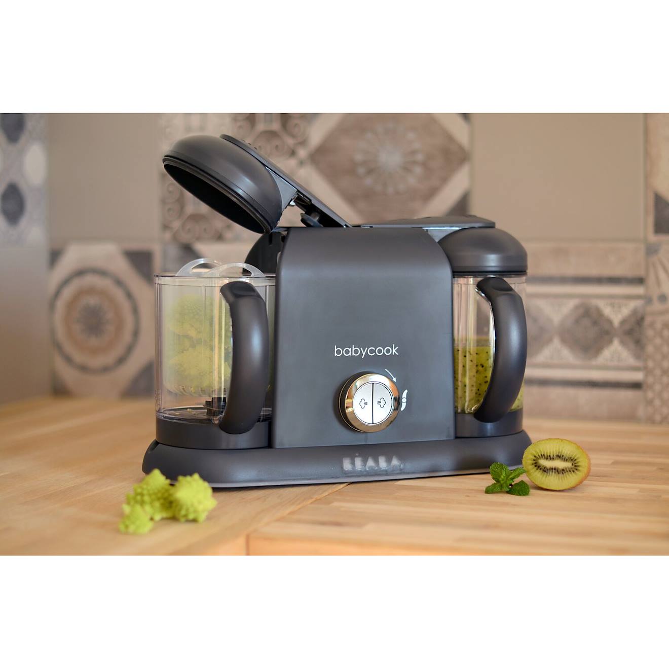Robot Cuiseur 4 En 1 Contenance Xxl 2200 Ml Babycook Duo Gris Foncé (Béaba) - Image 1