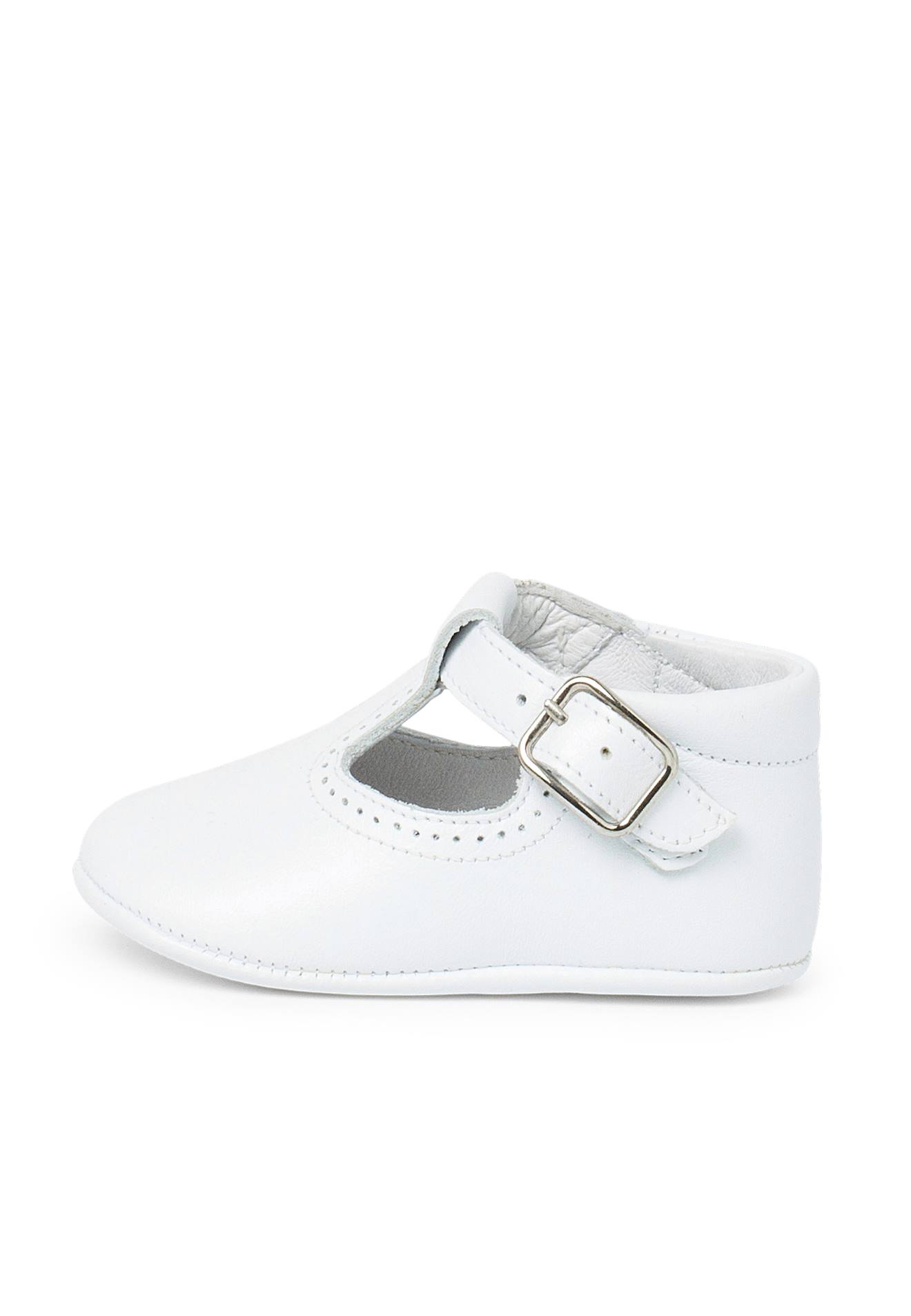 Salomés En Cuir Pour Bébés Blanc