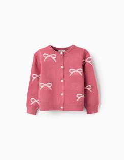 Pull Jacquard Fille Avec Détails Brillants - Col Montant Volanté, Manches Longues, Finitions Côtes - Composition Acrylique, Polyester Recyclé, Laine Et élasthanne
