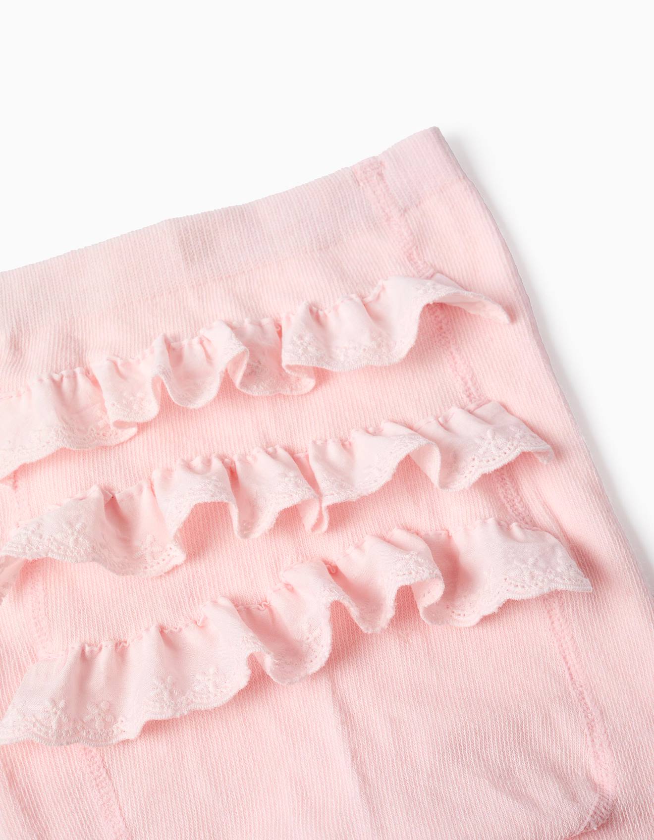 Collant Avec Volants Et Broderie Anglaise Rose Clair (Zippy) - Image 1