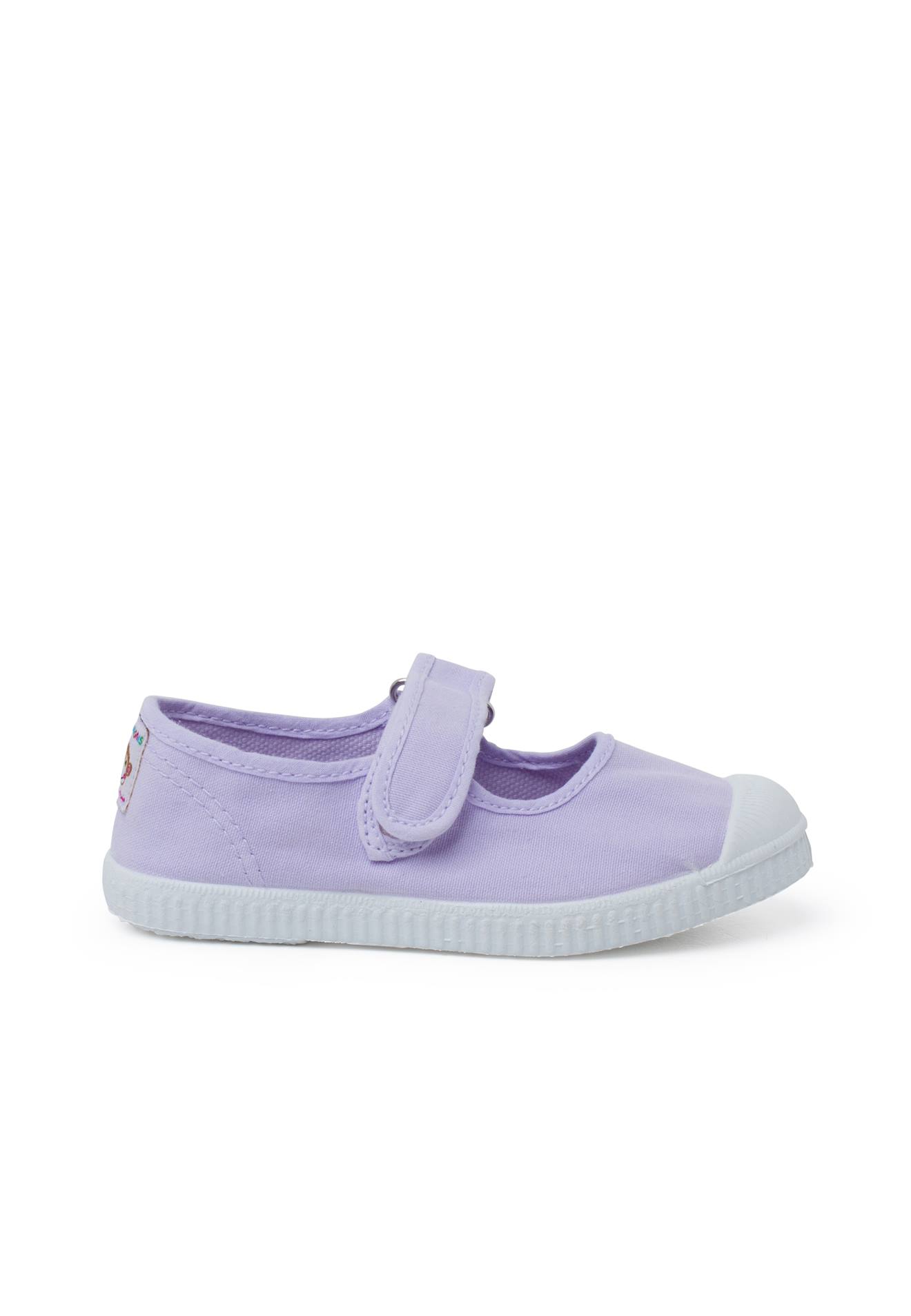 Chaussures Babies Bout En Caoutchouc À Fermeture Scratch Lavande Pastel