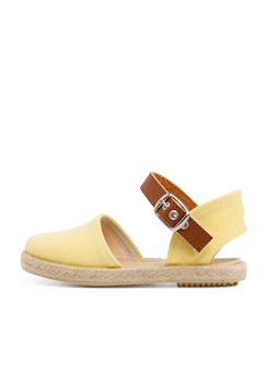 Chaussures-Chaussures fille 23-38-Espadrilles en toile recyclée avec bande type cuir