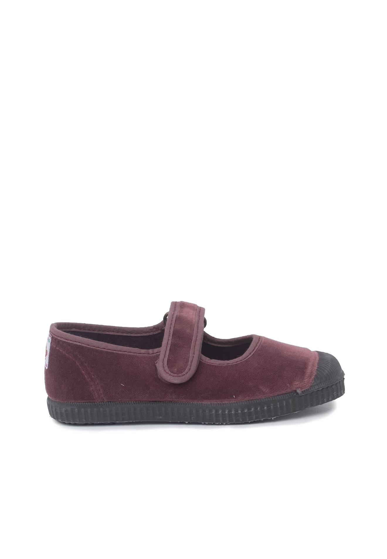 Chaussures Babies En Velours Embout En Caoutchouc Vieux Rose