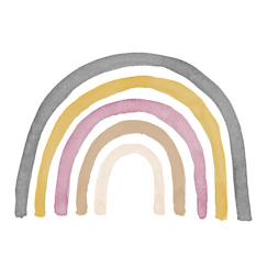 Linge de maison et décoration-Sticker mural textile chambre enfant arc en ciel rainbow moss