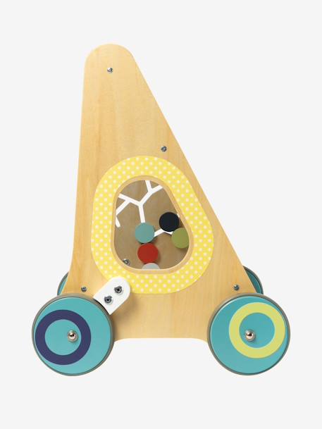 Chariot de marche avec freins en bois FSC® bleu+multicolore+rose 16 - vertbaudet enfant 