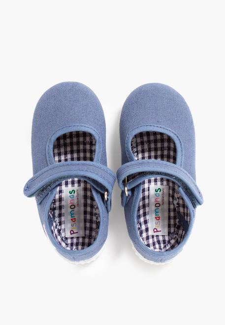 Chaussures babies fille à scratch style basket Blanc+Bleu denim+Bleu marine+Corail+Écru+Fucsia+Gris+Jaune+Rose+Rose pâle+Rouge 11 - vertbaudet enfant 