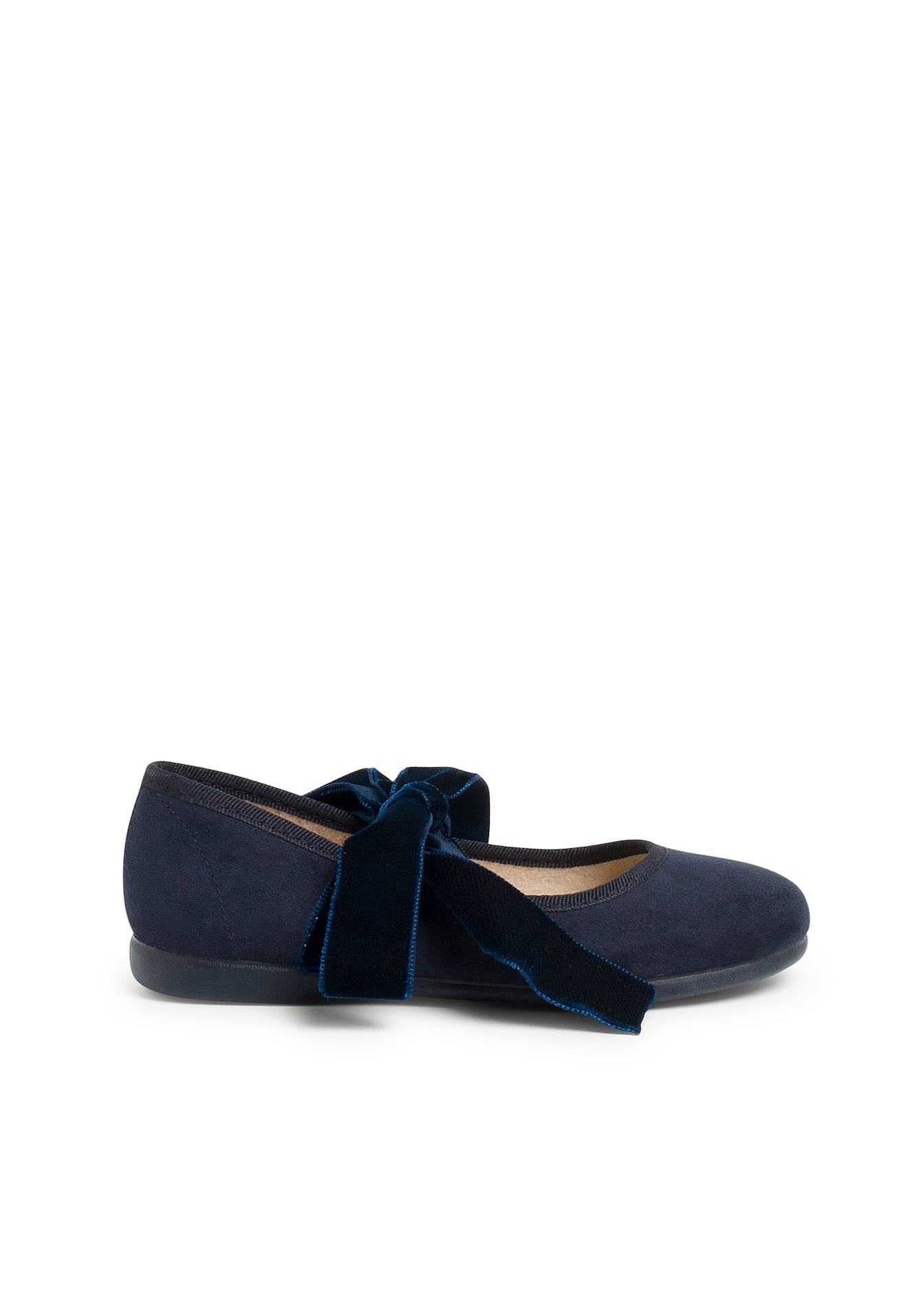 Babies Avec Ruban En Velours Pour Filles Bleu Marine