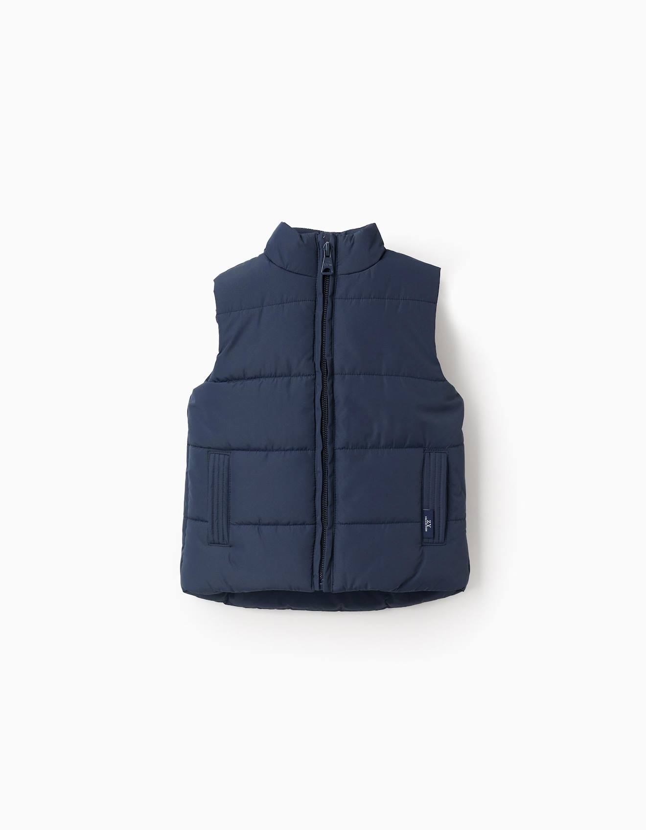 Gilet Matelassé Avec Doublure Polaire Bleu Foncé