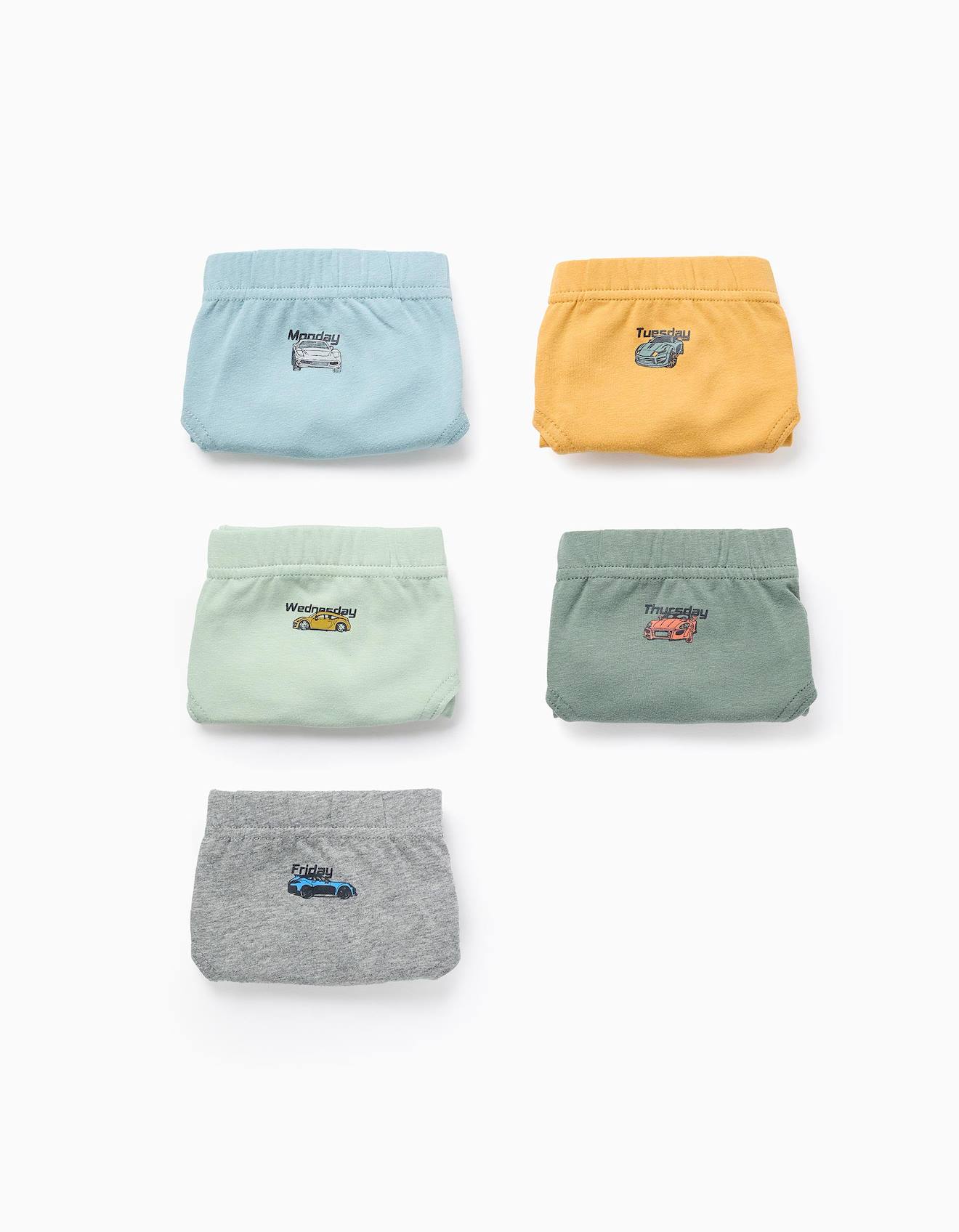Lot De 5 Boxers Cars & Days Multicolore