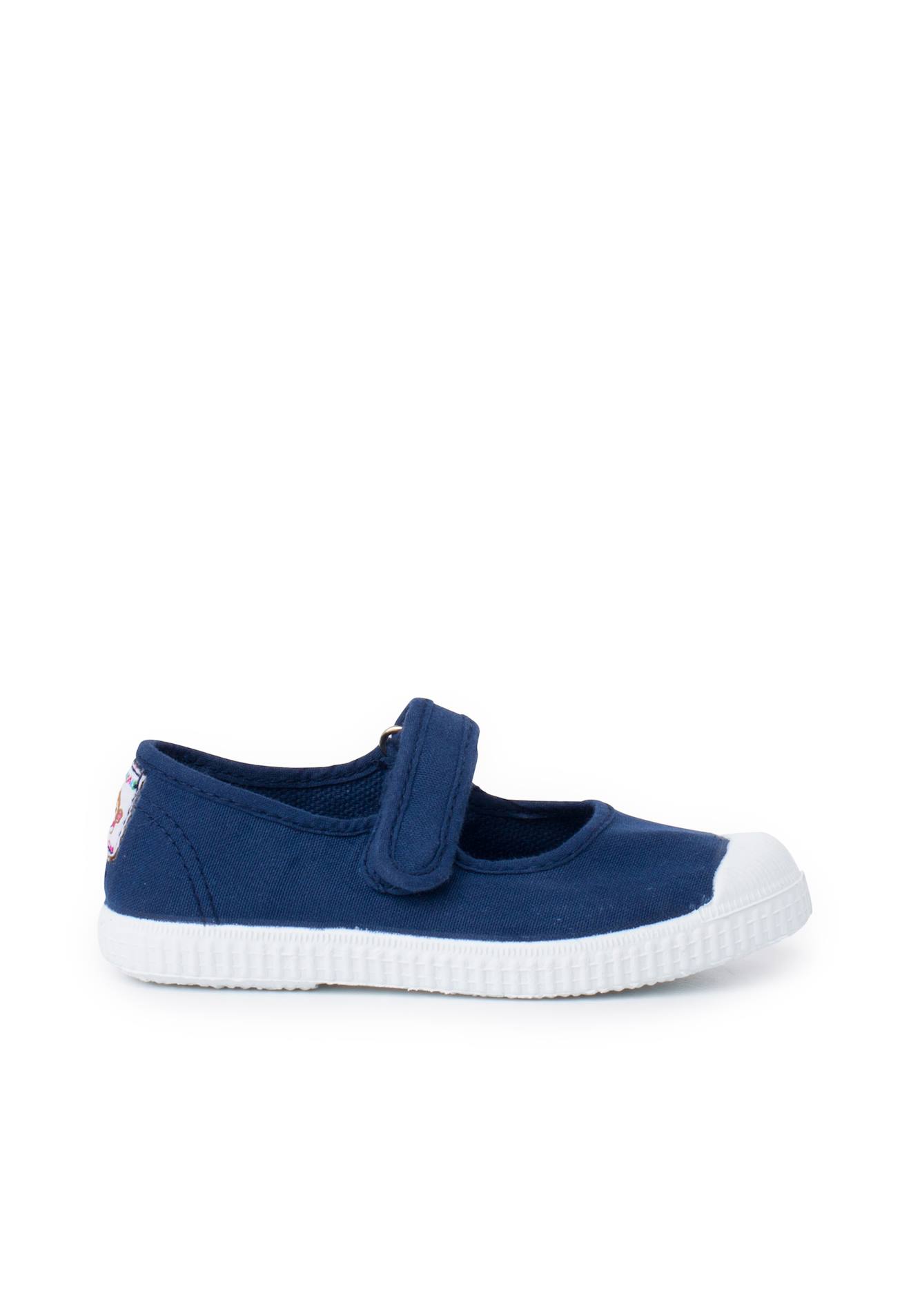 Chaussures Babies Bout En Caoutchouc À Fermeture Scratch Bleu Navy