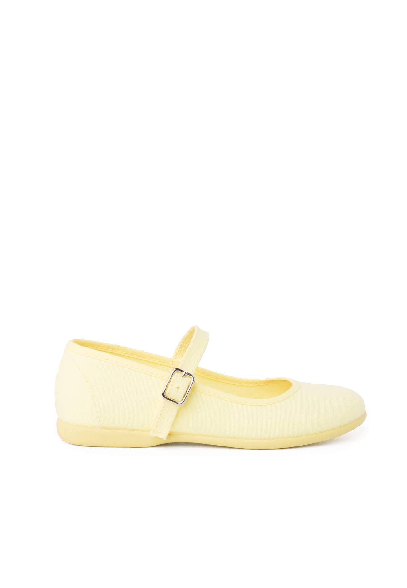 Babies En Toile Pour Fille Avec Fermeture À Boucle Jaune Citron