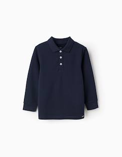Garçon-T-shirt, polo, sous-pull-Polo à manches longues en coton