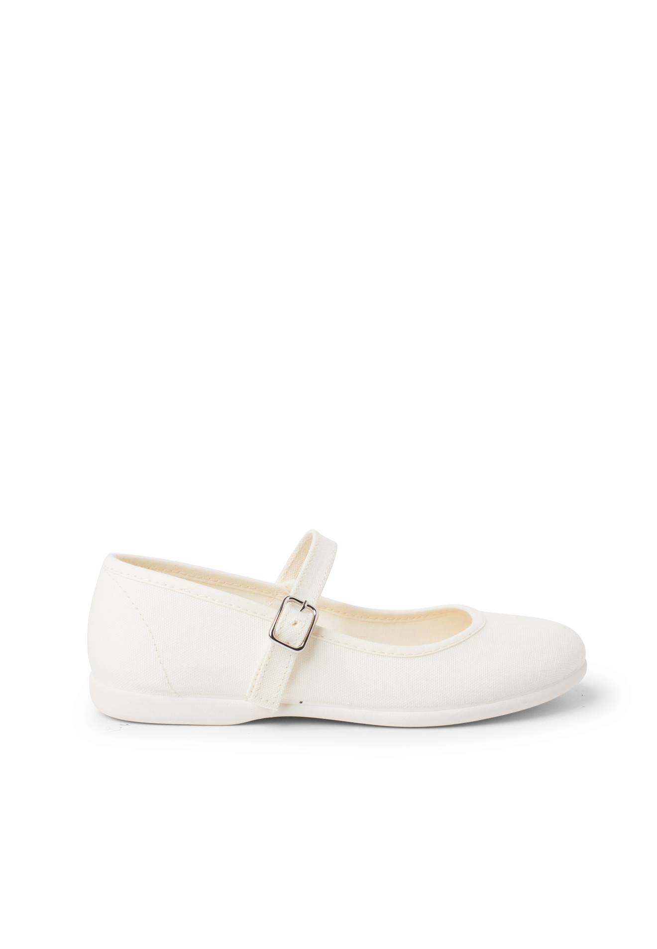 Babies En Toile Pour Fille Avec Fermeture À Boucle Beige