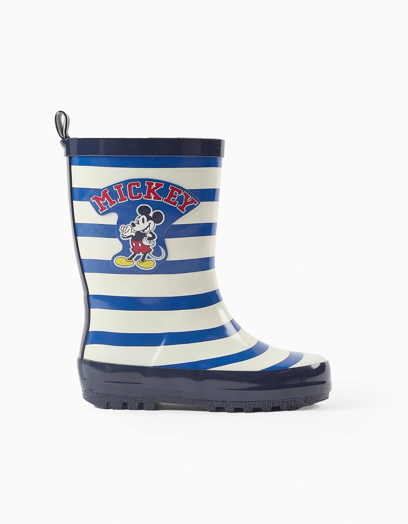 Bottes De Pluie À Motif Rayé Mickey Bleu
