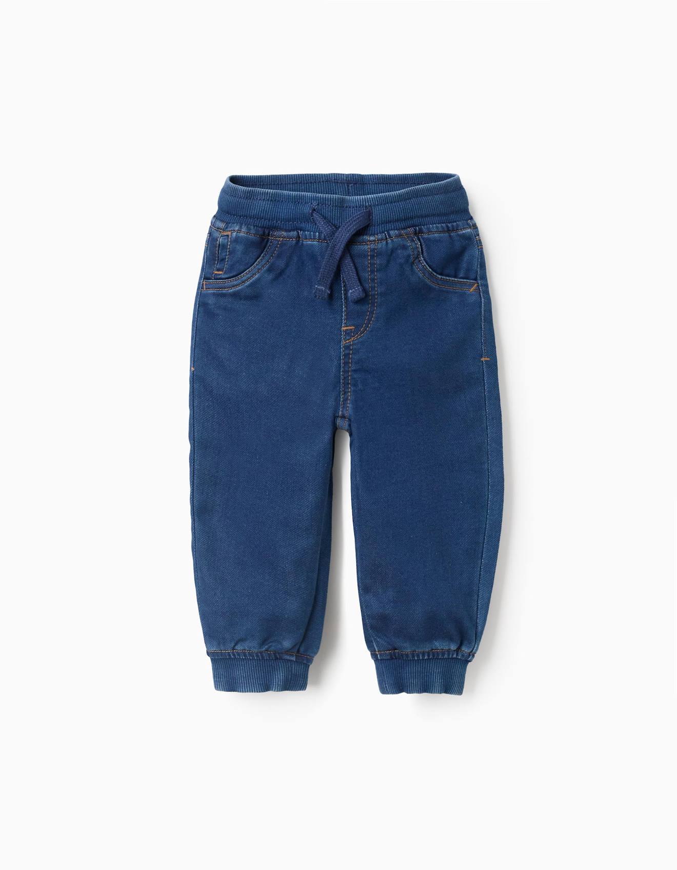 Jogpant En Denim Avec Cordon De Serrage Bleu
