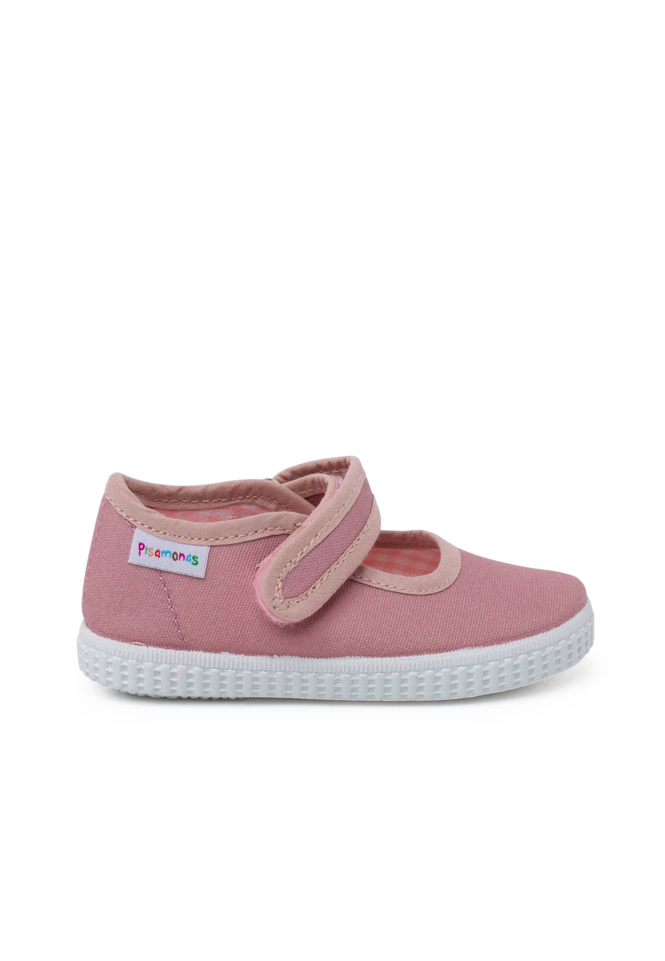 Chaussures Babies Fille À Scratch Style Basket Rose Pâle
