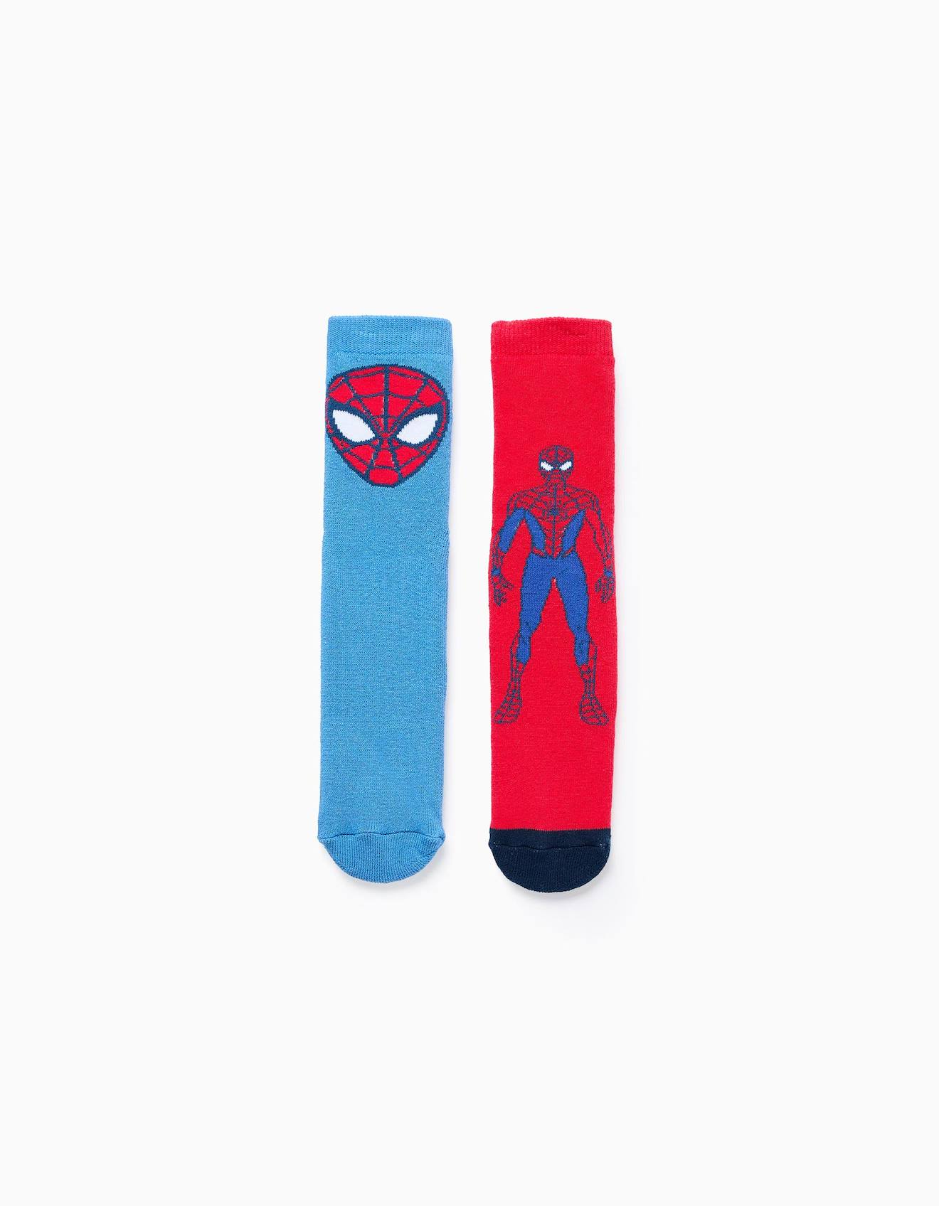 Lot De 2 Paires De Chaussettes Antidérapantes Spider-man Multicolore