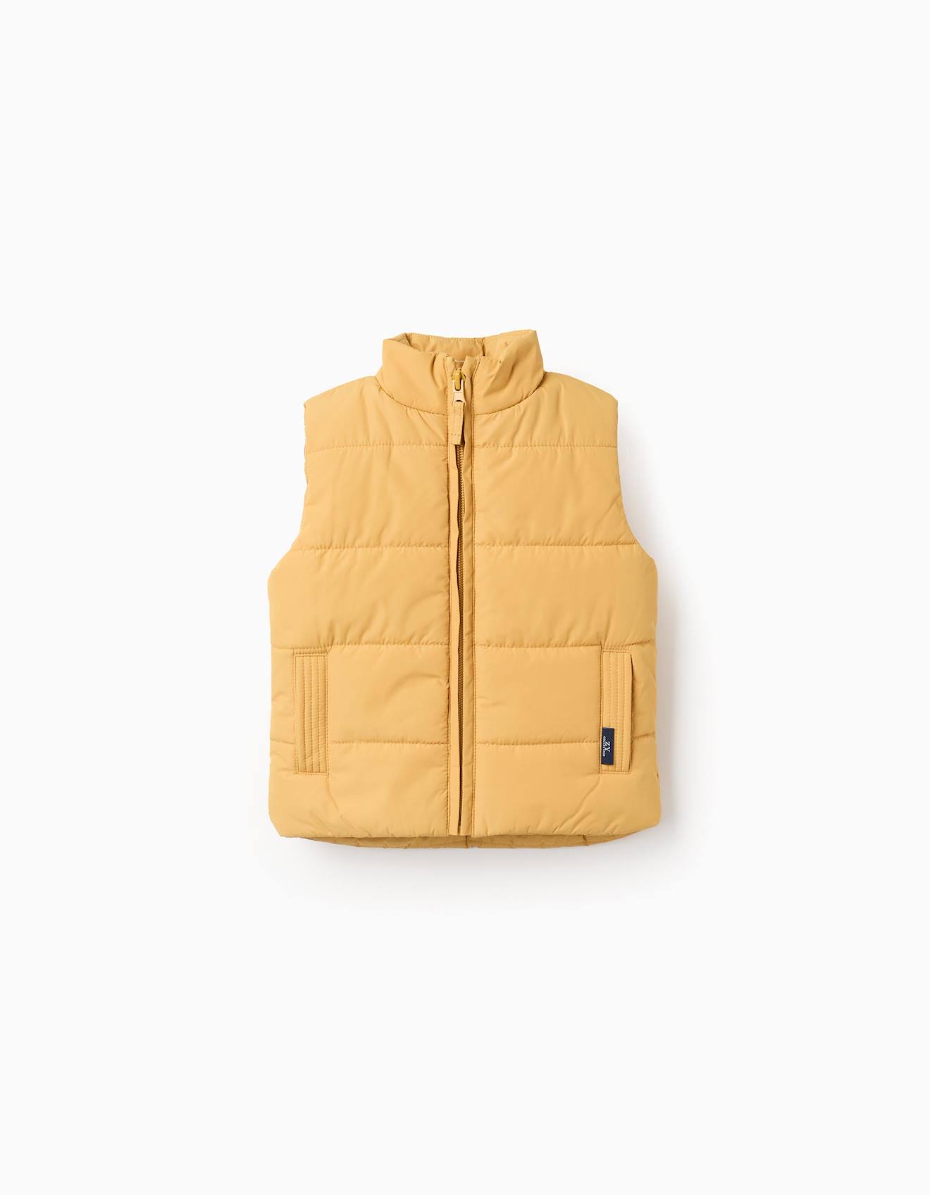 Gilet Matelassé Avec Doublure Polaire Jaune