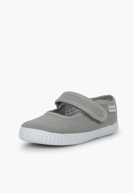 Chaussures babies fille à scratch style basket Blanc+Bleu denim+Bleu marine+Corail+Écru+Fucsia+Gris+Jaune+Rose+Rose pâle+Rouge 36 - vertbaudet enfant 