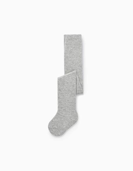 Zippy - Collant En Coton Extensible Gris Clair