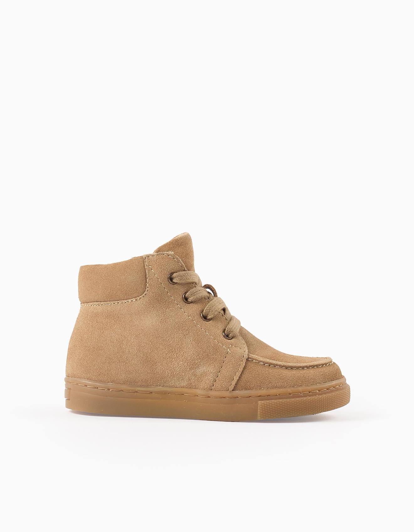 Bottes En Daim Beige Foncé