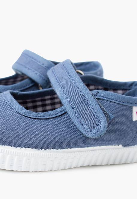Chaussures babies fille à scratch style basket Blanc+Bleu denim+Bleu marine+Corail+Écru+Fucsia+Gris+Jaune+Rose+Rose pâle+Rouge 12 - vertbaudet enfant 