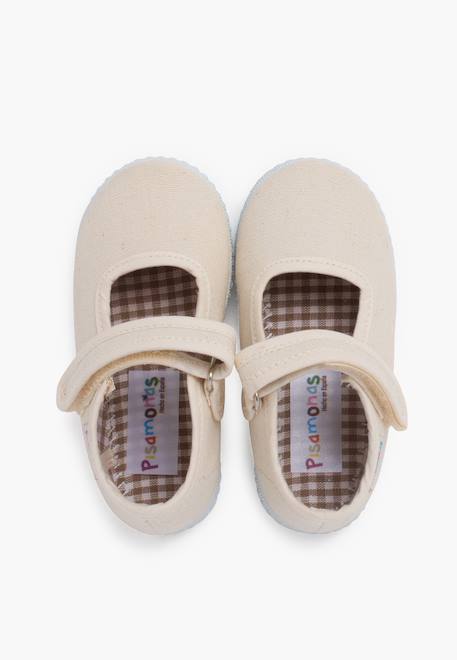 Chaussures babies fille à scratch style basket Blanc+Bleu denim+Bleu marine+Corail+Écru+Fucsia+Gris+Jaune+Rose+Rose pâle+Rouge 28 - vertbaudet enfant 