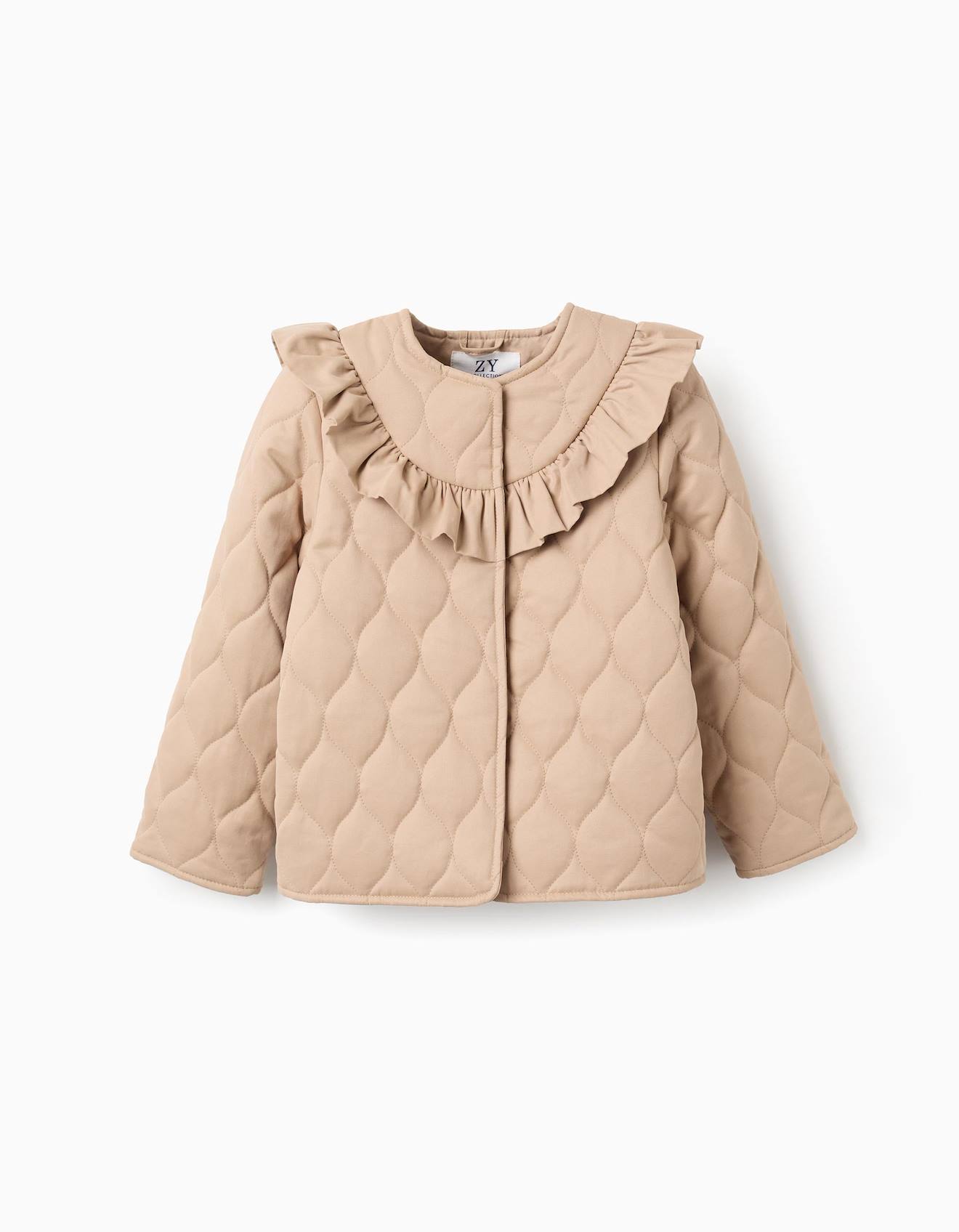 Doudoune À Volants Beige