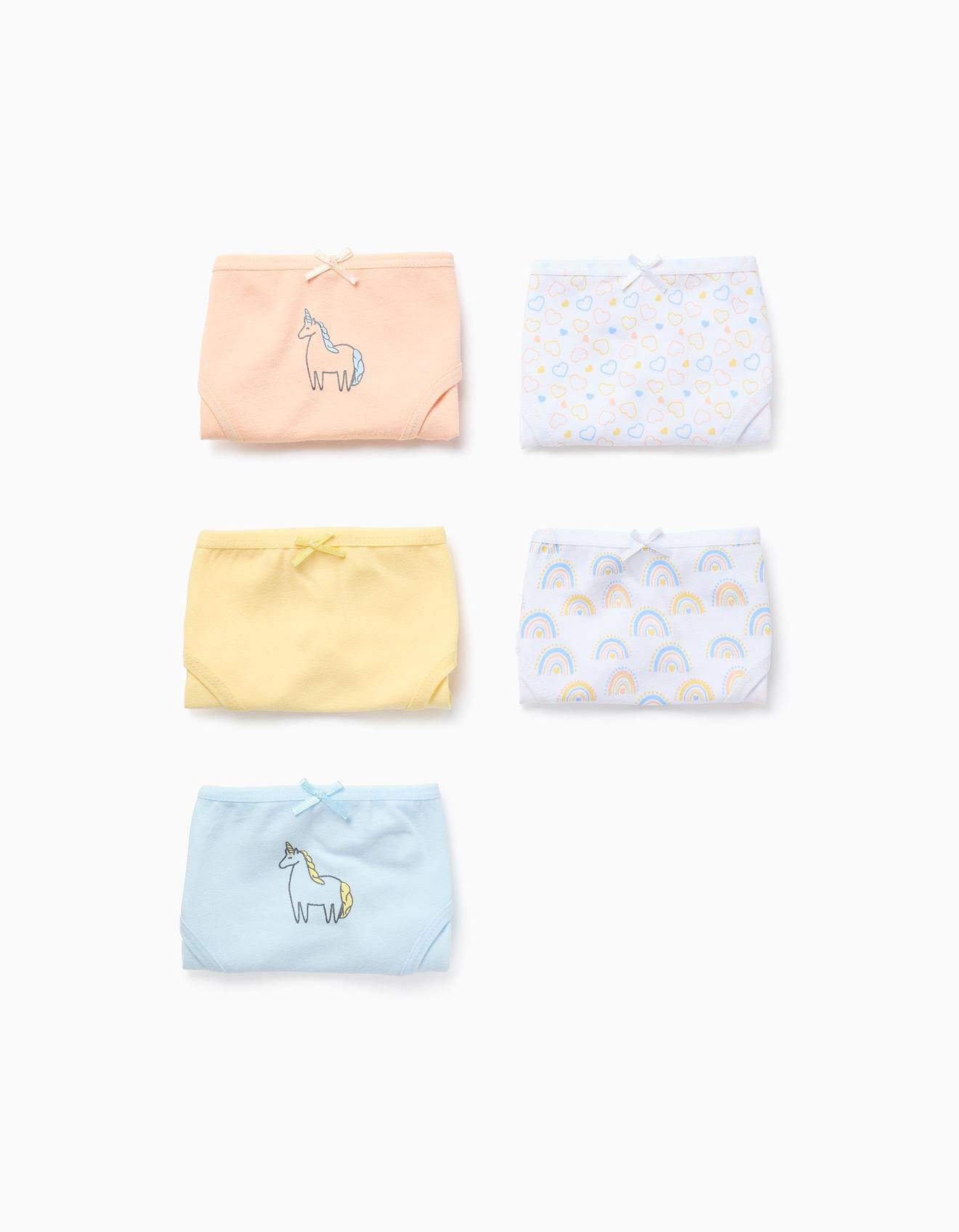 Pack 5 Culottes Avec Des Imprimés Et Motifs Arc-en-ciel Multicolore