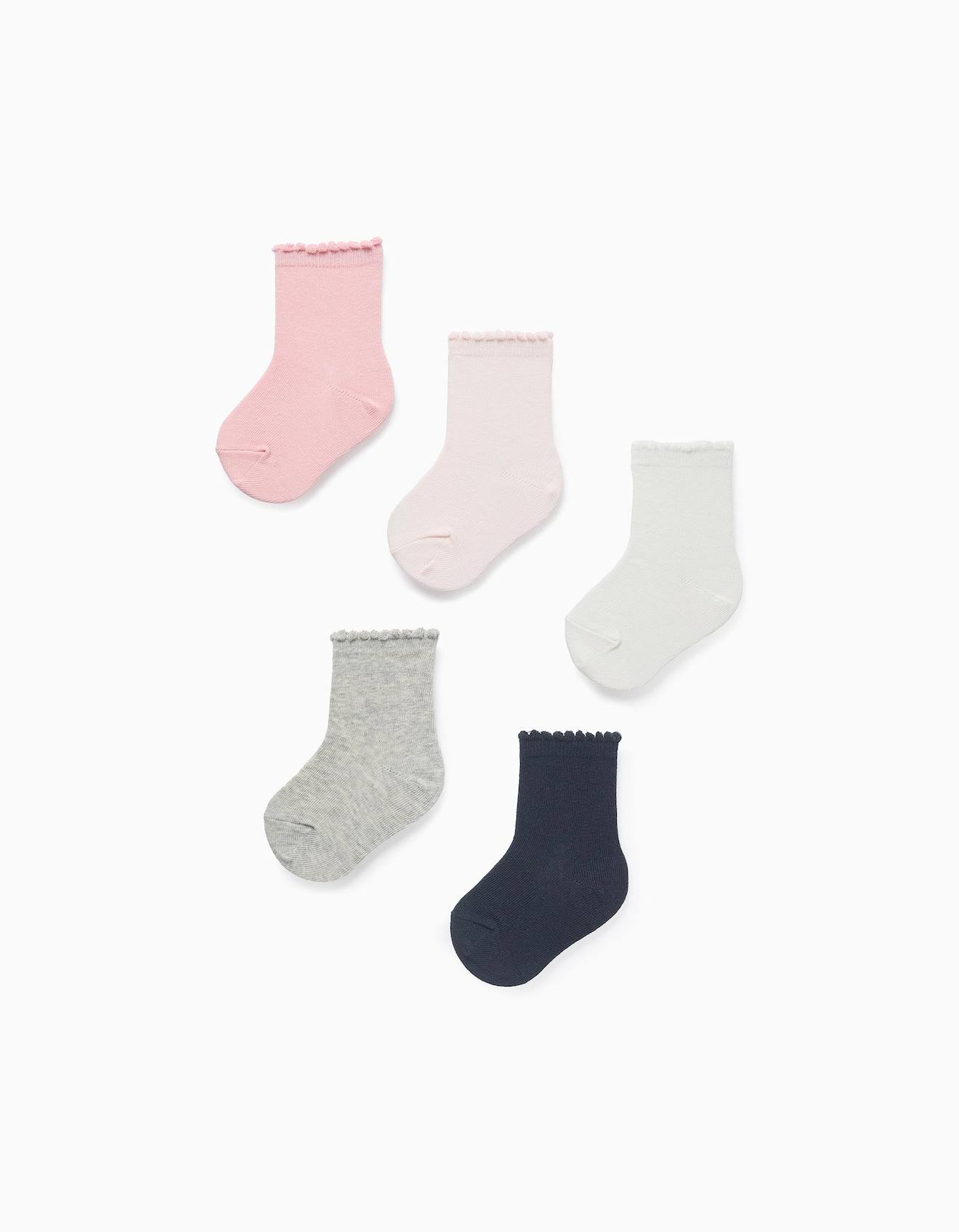 Pack De 5 Paires De Chaussettes À Tige Ondulée Multicolore