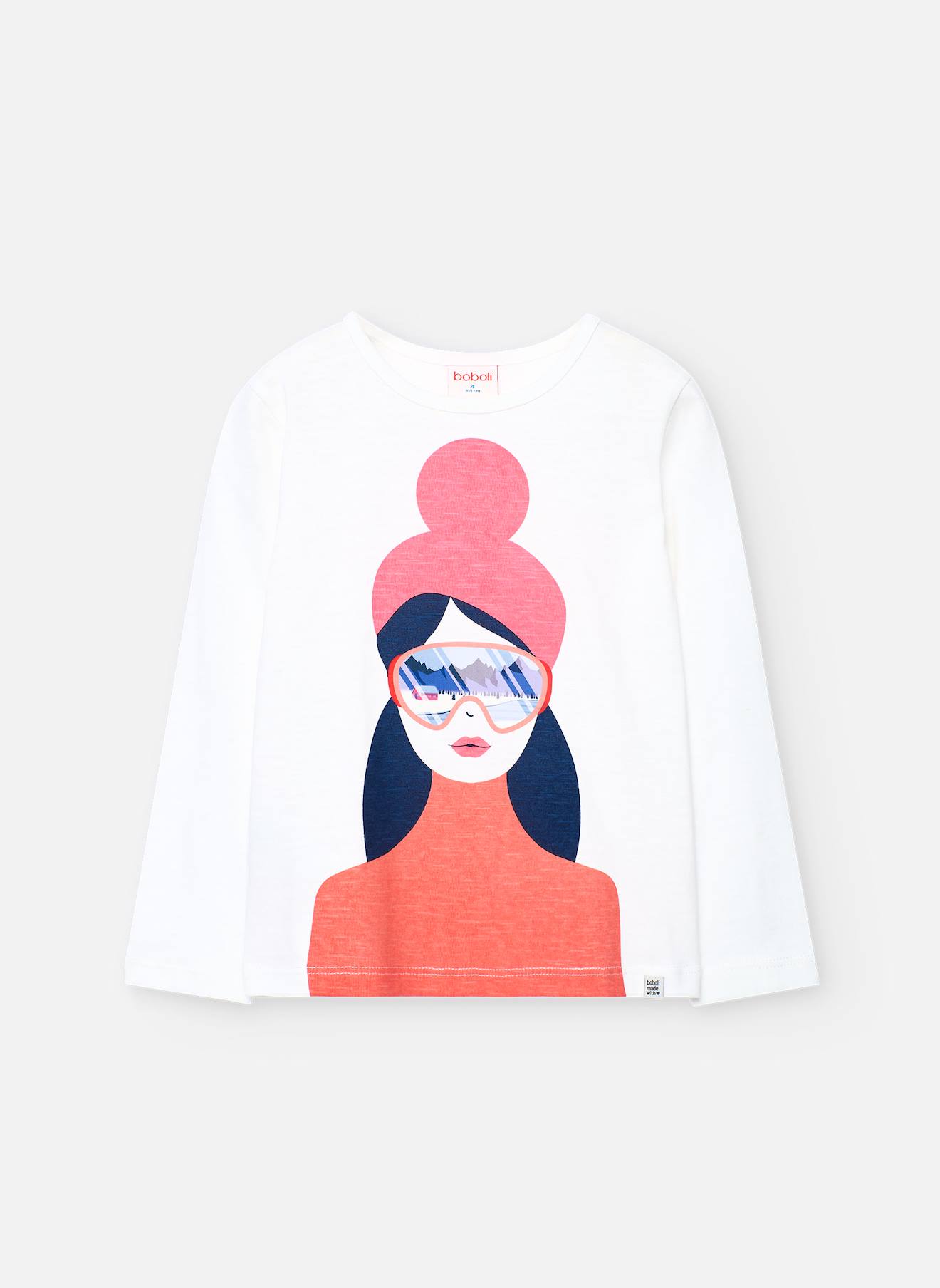 T-shirt Fille Imprimée Blanc