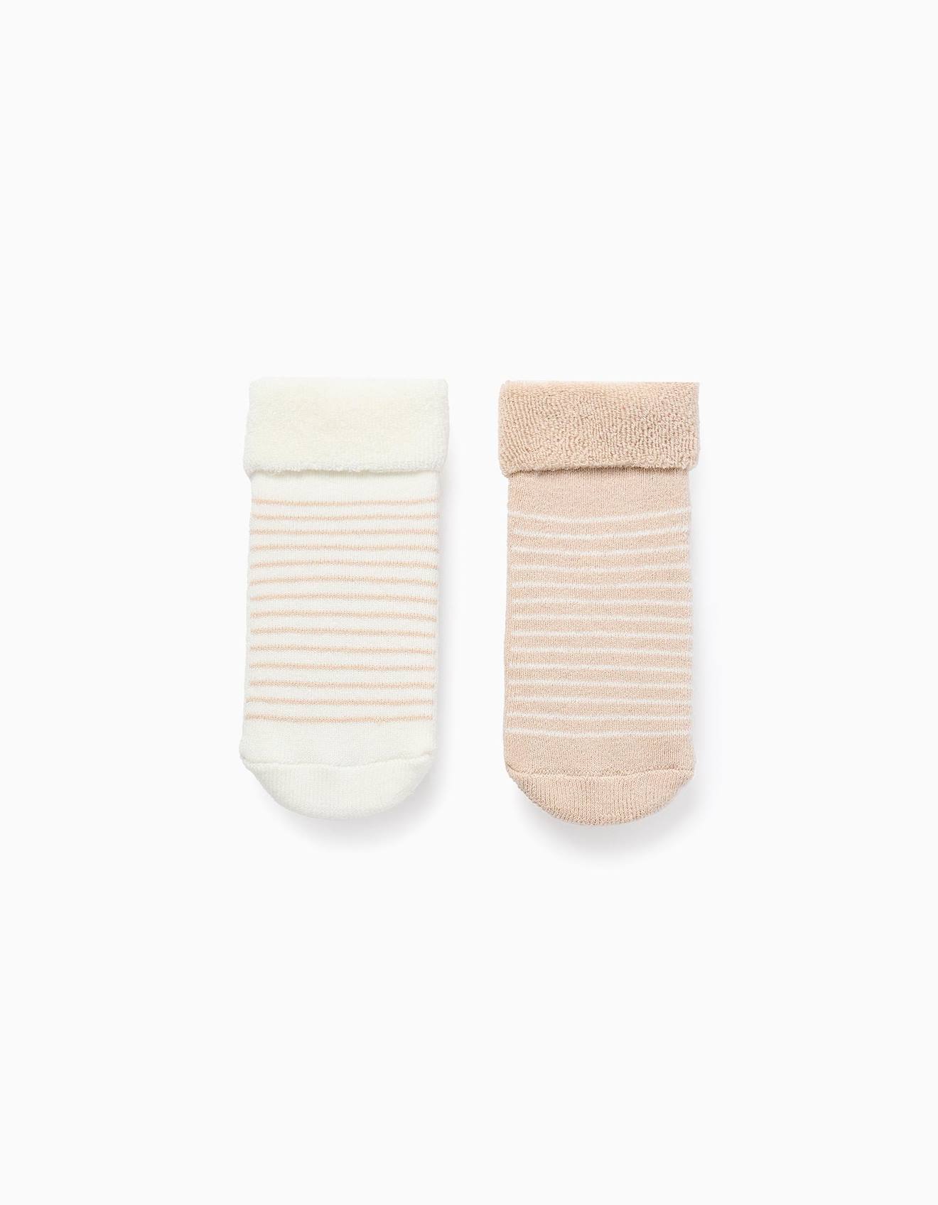 Lot De 2 Paires De Chaussettes Rayes Antidrapantes Multicolore 12 €