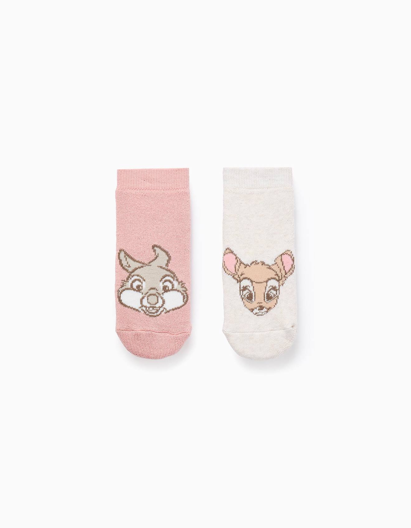 Lot De 2 Chaussettes Antidérapantes Bambi Multicolore