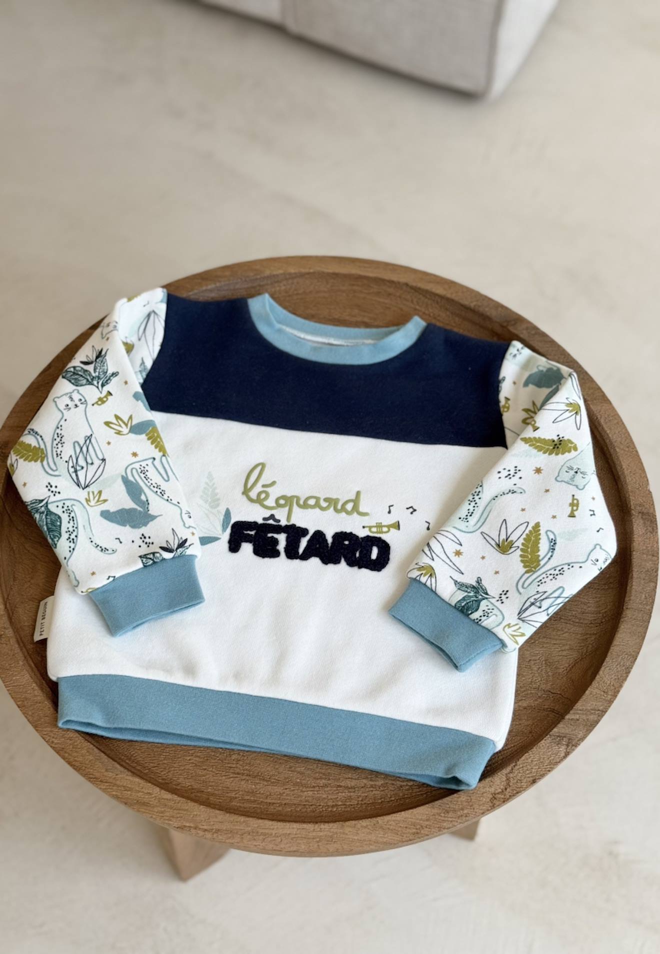 Sweat-shirt Enfant En Molleton Oscar Bleu