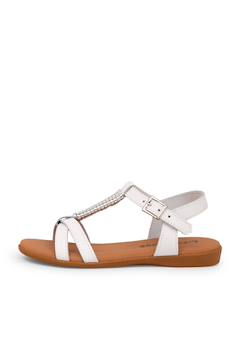 Chaussures-Sandales semelle rembourrée et ornement argenté