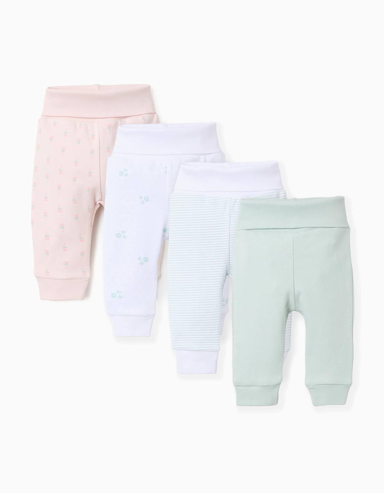 Lot De 4 Pantalons Extra Confortables Flowers Multicolore
