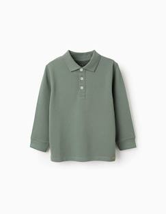 Polo à manches longues en coton  - vertbaudet enfant